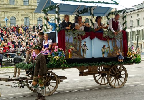 Munich, Paradas, Oktoberfest, Lėlės, Char