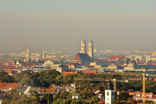 Munich, Frauenkirche, Bavarija, Valstybinis Kapitalas, Miestas, Orientyras, Pastatas, Bažnyčia, Bokštai, Kraštovaizdis