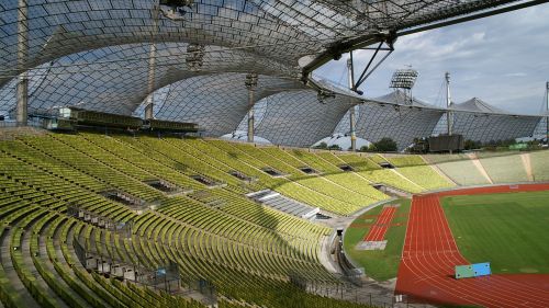 Stadionas, Grandstand, Stogas, Žaidimo Laukai, Šlakas, Munich, Olimpinis Stadionas, Architektūra