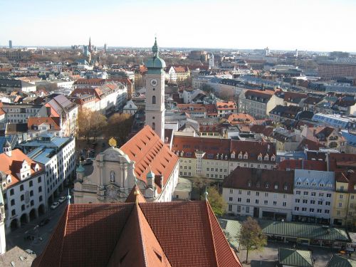 Munich, Bažnyčia, Bokštai, Bavarija, Bažnyčios Šereliai, Pastatas, Bokštas, Vokietija