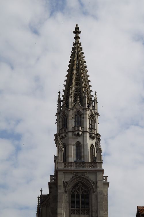 Münsteris, Bokštas, Münster Bokštas, Konstancija, Konstanz Katedra, Bažnyčia, Dangus, Puiku