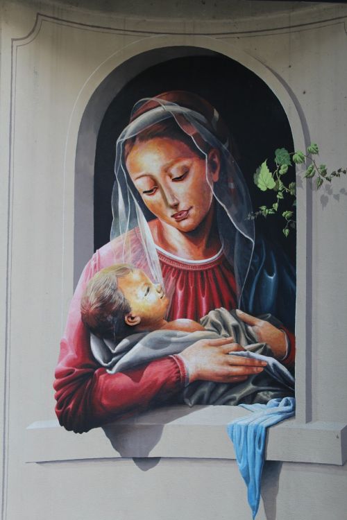 Freskomis, Madonna Su Vaiku, Jėzaus Vaikas, Madonna, Liaudies Menas, Dažymas