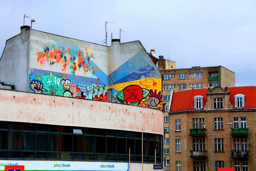 Freskomis, In Jeżyce Poznań, Butas Poznań, Seni Ir Nauji Pastatai, Poznanski Postmodernizmas, Jeżyce Rajonas, Poznan, Lenkija, Grafiti