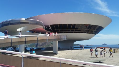 Muziejus, Mac, Niterói, Rio De Janeiro Brazilija Architektūra, Niemeyer, Royalty Free