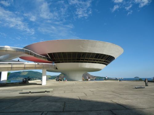 Muziejus, Oscar Niemeyer, Niterói, Royalty Free