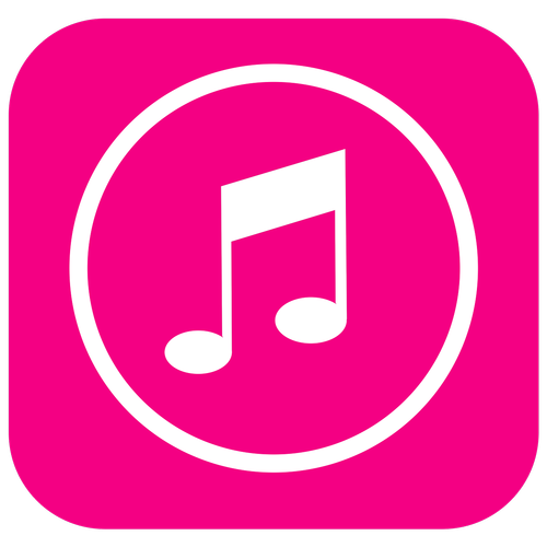 Muzika App Piktogramą,  Mobili Paleidimo Piktograma,  Muzika Simbolis,  Piktogramą,  Rožinis,  Nemokama Iliustracijos