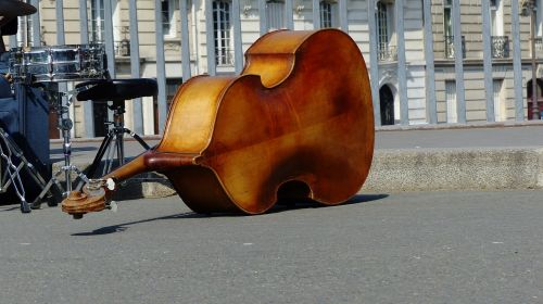Muzikinis Instrumentas, Kontrabosas, Kelias, Instrumentas, Styginis Instrumentas, Supjaustytas Styginių Instrumentas, Gatvės Muzika