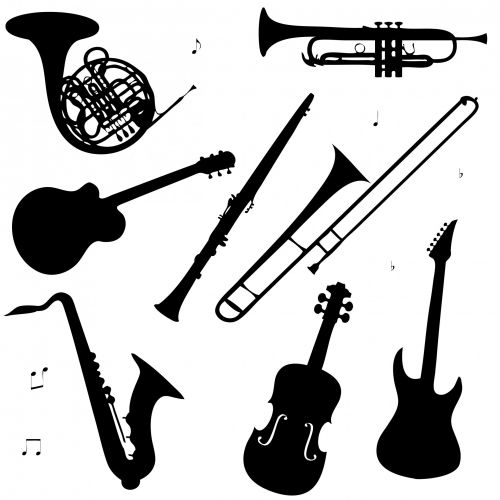Muzikiniai & Nbsp,  Instrumentai,  Saksofonas,  Trombonas,  Klarnetas,  Gitara,  Elektrinė & Nbsp,  Gitara,  Smuikas,  Trimitas,  Ragas,  Prancūzų & Nbsp,  Ragas,  Juoda,  Siluetas,  Siluetai,  Iliustracijos,  Menas,  Iliustracija,  Muzikiniai & Nbsp,  Užrašai,  Muzika,  Laisvas,  Viešasis & Nbsp,  Domenas,  Muzikos Instrumentų Iliustracijos