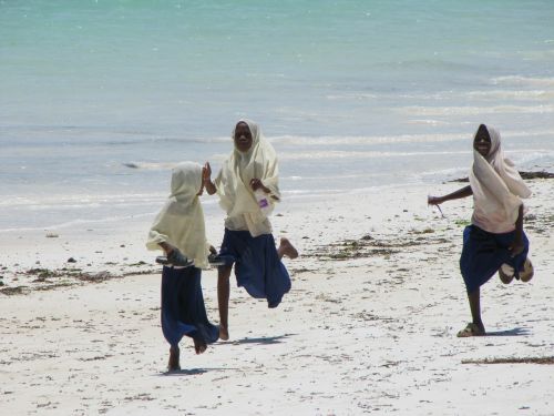 Musulmonas, Mergaitės, Bėgimas, Lenktynės, Zanzibaras