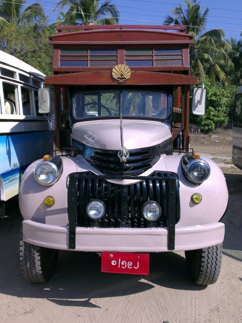 Mianmaras, Autobusas, Klasikinis, Kultūra, Automobilis, Gabenimas, Transportas, Automobilis