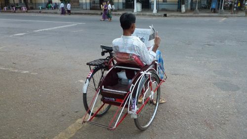 Mianmaras, Taksi, Neįgaliųjų Vežimėlis, Lauke, Transportas, Kelionė, Kelio, Važiuoti, Vežimas