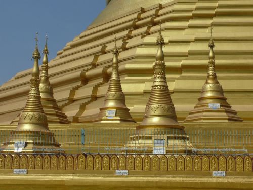 Mianmaras, Pagoda, Auksas, Budizmas, Šventykla