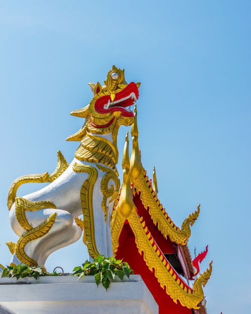 Mitinės Būtybės, Liūtas, Šventyklos Kompleksas, Šventykla, Šiaurės Tailandas