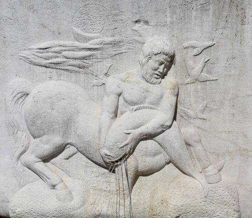Kentauras, Mitologija, Skulptūra, Menas, Paminklas, Marmuras, Italy, Triton