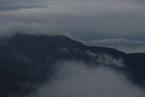 Nagano, Asahi, Japonija, Debesuota, Kalnas, Viršuje