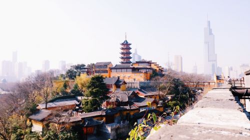 Nanjing, Šventykla, Miesto Sienos, Kinija, Bokštas