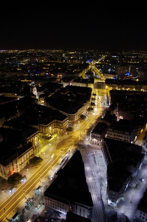 Nantes, Vaizdas Iš Viršaus, Naktis