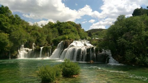 Nacionalinis Parkas Krka, Kriokliai, Kroatija, Dalmatija, Dienos Šviesa, Europa, Flora, Žalias, Upė, Gamta, Lauke, Turizmas, Peizažas