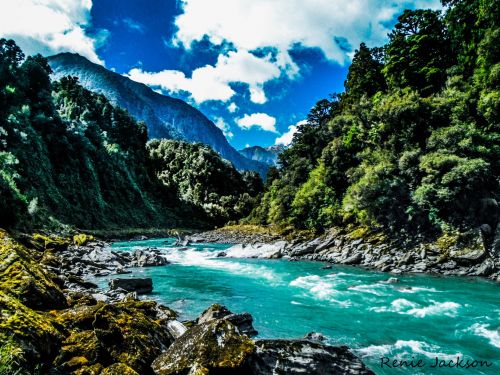 Kalnai,  Upė,  Miškas,  Nauja & Nbsp,  Zealand,  Mėlynas & Nbsp,  Dangus,  Atsipalaiduoti,  Vaikščioti,  Gamta