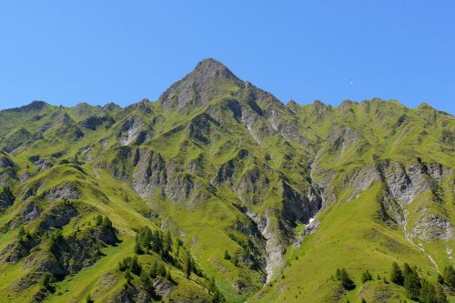 Gamta, Kalnas, Swiss, Šveicarija, Kraštovaizdis, Orientyras, Žalias, Mėlynas