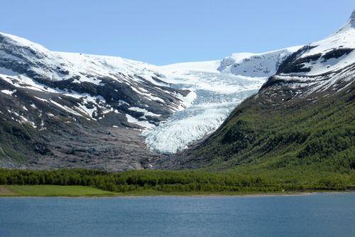 Gamta, Ledynas, Jūra, Sniegas, Kraštovaizdis, Norvegija, Fjordas
