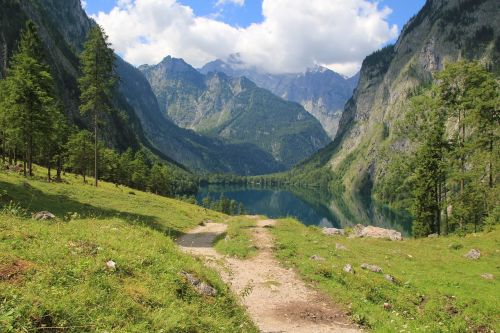 Gamta, Kalnai, Vokietija, Alpių, Berchtesgaden, Bavarija, Perspektyva, Kraštovaizdis