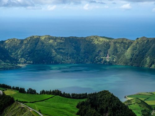 Gamta, Kraštovaizdis, Tvenkinys, Vulkanas, Krateris, Vanduo, Azores, Comanche