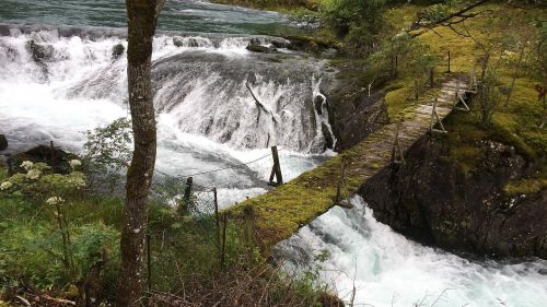 Gamta, Vandenys, Upė, Kraštovaizdis, Medinis Tiltas, Mažas Krioklys, Norvegija