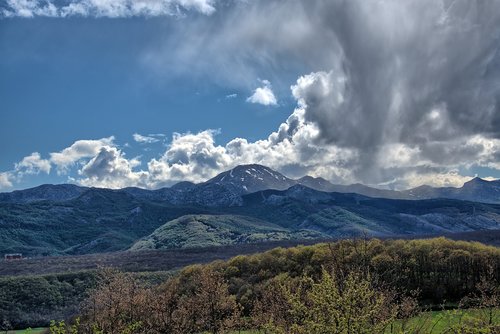Pobūdį,  Dangus,  Kalnų Kraštovaizdis,  Montaña Palentina,  Ispanija,  Debesys
