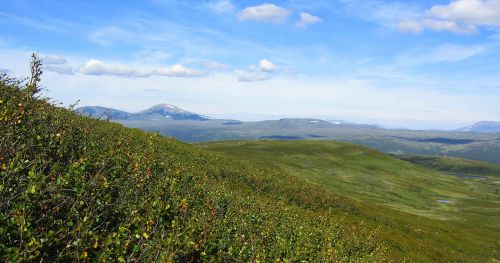 Gamta, Himmel, Vasara, Debesis, Peizažai, Švedija, Kalnas, Norrland, Vaizdas