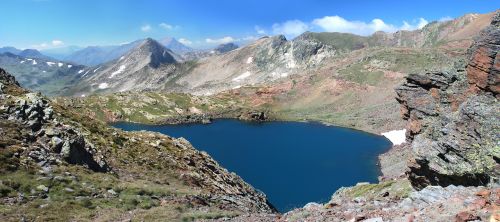 Gamta, Ežeras, Kalnas, Pyrénées, Kraštovaizdis, Vaizdas, Vasara