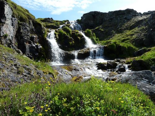 Gamta, Islandijos Prigimtis, Peizažas, Pavasaris, Vasara, Pieva, Upės Srovė, Kalnai, Kalvos, Atostogos, Vandens Srovė