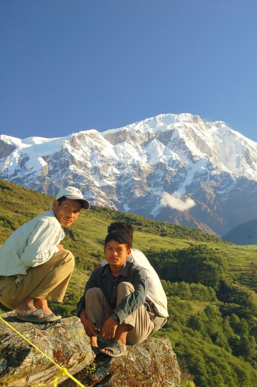 Nepalas, Berniukai, Vaizdingas, Kultūra, Nepalese, Vaikai, Kalnas, Sniegas