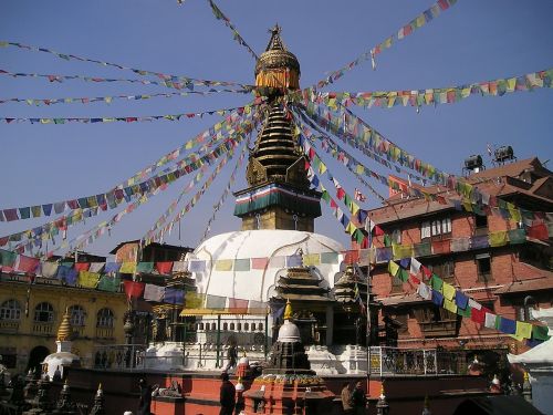Nepalas, Stupa, Šventas, Maldos Vėliavos, Budizmas