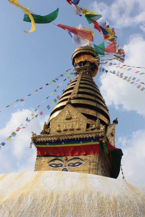Nepalas, Katmandu, Swayambhunath, Beždžionių Šventykla, Stupa, Hinduizmas
