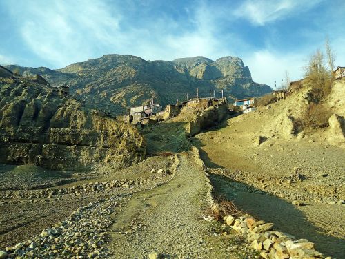 Nepalo Kraštovaizdis, Nepalas, Manangas Miestas, Nepalo Kalno Kraštovaizdis, Nepalo Kalnas