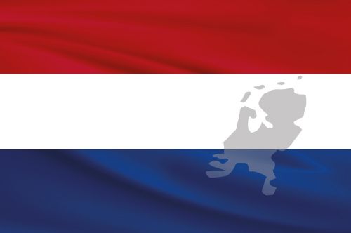 Nyderlandai, Vėliava, Reklama, Raudona, Balta, Mėlynas, Žemėlapis, Kontūrai