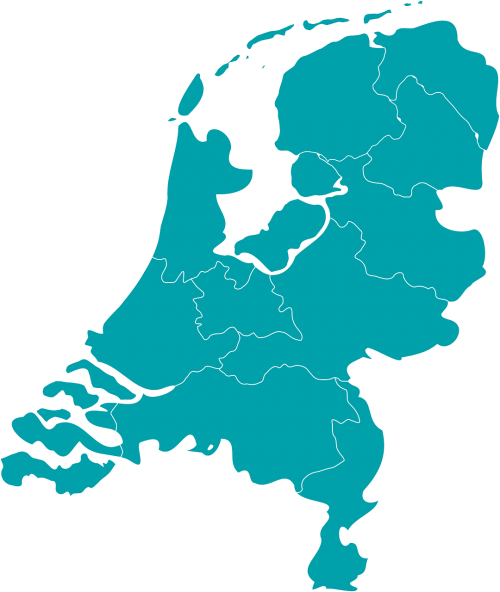 Nyderlandai, Holland, Žemėlapis, Europa, Olandų, Mėlynas, Šalis, Figūra, Kelionė, Nemokama Vektorinė Grafika