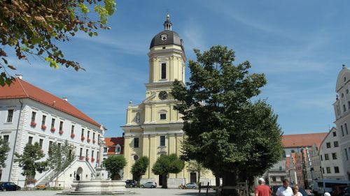 Neuburgas Ant Danube, Bavarija, Miestas, Danube, Upė, Religinė Bažnyčia, Pilis
