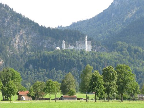 Neuschwanstein Pilis, Nuotolinis Įrašymas, Füssen, Schwangau, Karalius Ludvigas, Kalnų Pieva, Medžiai, Kalnai