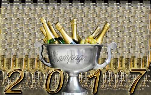 Nauji Metai 2017, Šampanas, Naujųjų Metų Vakaras, Šventė, Vakarėlis, Naujųjų Metų Diena, Gerti, Abut, Šampano Stiklas, Naujieji Metai, 2017 M. Šampano Akiniai, 2017, Putojantis Vynas, Šampano Kibiras