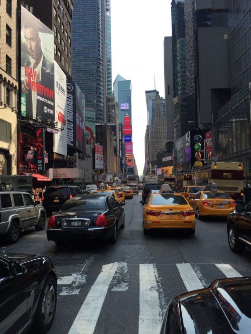 New York, Eismas, Taksi, Usa, Kelių Gatvė, Automobiliai, Užsiėmes