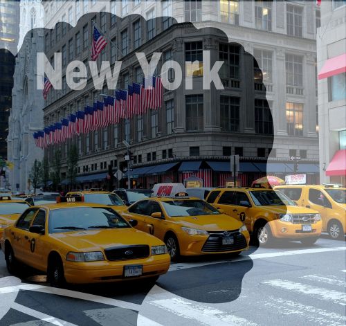 Niujorkas, Manhatanas, Taksi, Amerikietis, Usa, Kelias, Automatinis, Geltona, Niujorkas, Geltona Kabina, Metropolis
