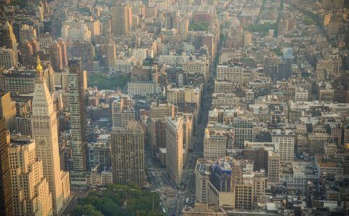 Niujorkas, Panorama, Drone, Manhatanas