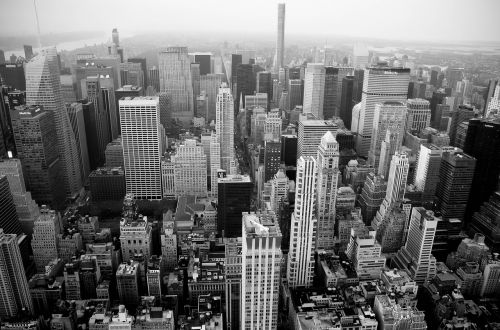 Niujorkas, Panorama, Drone, Manhatanas