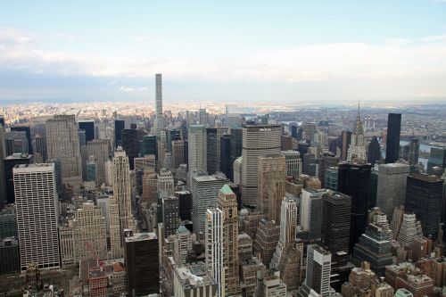 Niujorkas, Imperijos Valstybės Vaizdas, Manhatanas, Miesto, Architektūra, Dangoraižis, Niujorkas, Panorama
