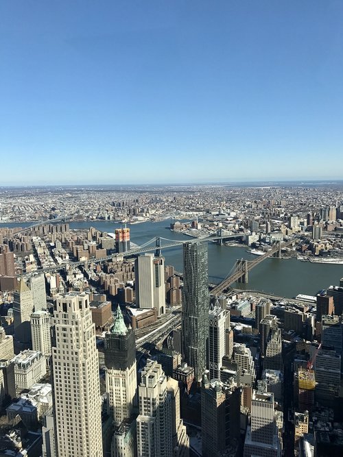 Niujorkas,  Vienas Pasaulis Prekyba,  Laisvės Bokštas,  Dangoraižiai,  Nyc,  Manhattan,  Architektūra,  Skyline,  Jav,  Bokštas,  Downtown,  Modernus,  Orientyras