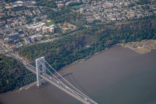Niujorkas, Amerikietis, Tiltas, Oro Vaizdas, Panorama, Architektūra, Panorama