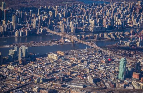Niujorkas, Aerofotografija, Tiltas, Upė, Architektūra, Miesto, Pastatas, Dangoraižis, Miesto Panorama