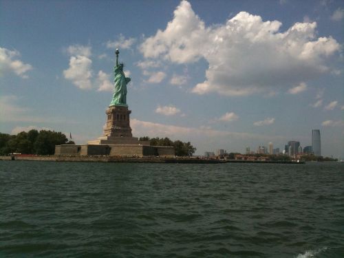 Niujorkas, New York City Skyline, Statula, Nepriklausomumas, Vanduo, Paminklas, Didelis, Miestas